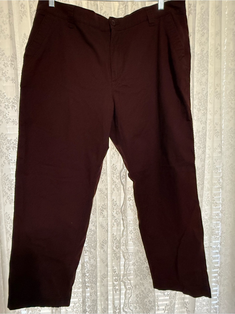 Womens Rust Colored Classic Straight-Leg Pants
